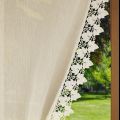 Ecru zoom ivy lace trimmed curtain