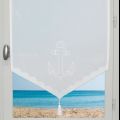 Straight anchor curtain with pompon