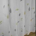 Printed gold leaf sheer curtain