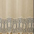 Ecru panel macrame sheer curtain