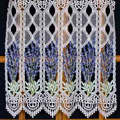 Lavande colorful macrame curtain