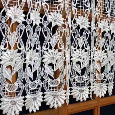 Lola macrame lace cafe curtain