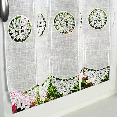 Medaillon macrame lace cafe curtain