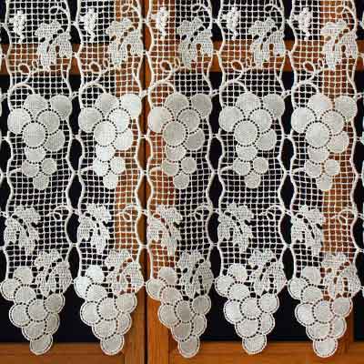 Grapefruit macrame lace cafe curtain