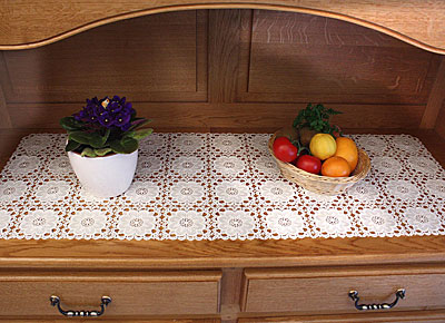 Macrame lace table runner chambord