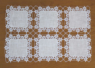 Eloise square application doily