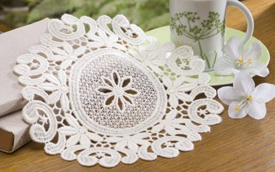 Macrame lace doilies