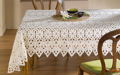 Macrame lace tablecloths