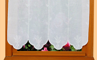 Voile tier curtains