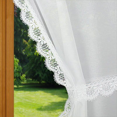 Classic Macrame trimmed curtain