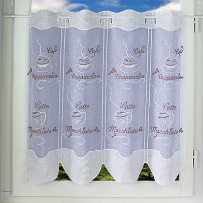 Cappuccino kitchen curtain