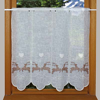 Deer lace curtain