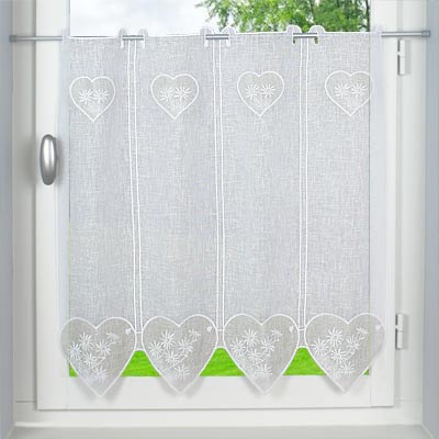 Heart edelweiss cafe curtain