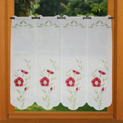 Poppy cafe curtain