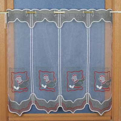 farmhouse lace cafe curtain