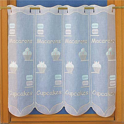 Macarons cafe curtain