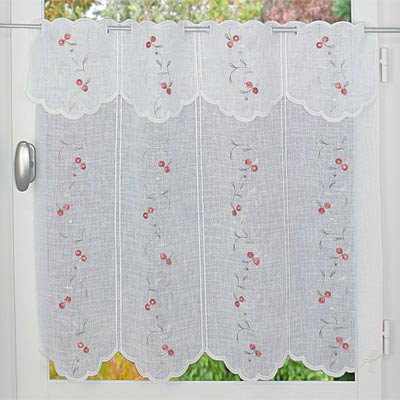 Small roses valence curtain