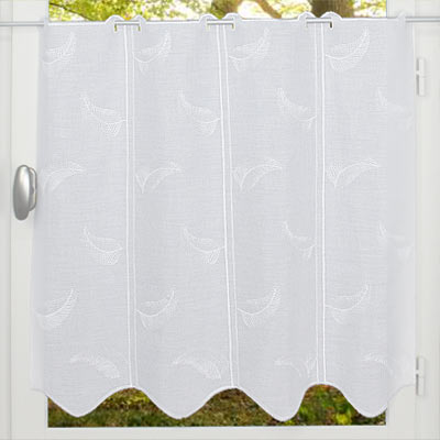 Trendy feather window embroidered curtain