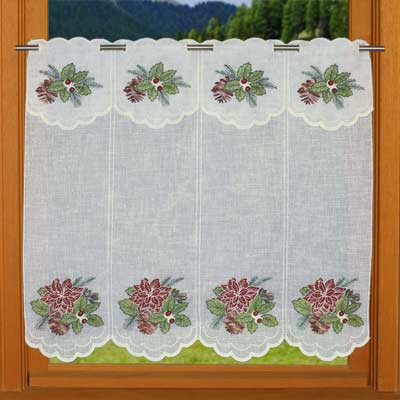 Cafe curtain "Poinsettia"