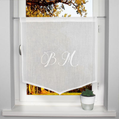 Initial custom made window curtain