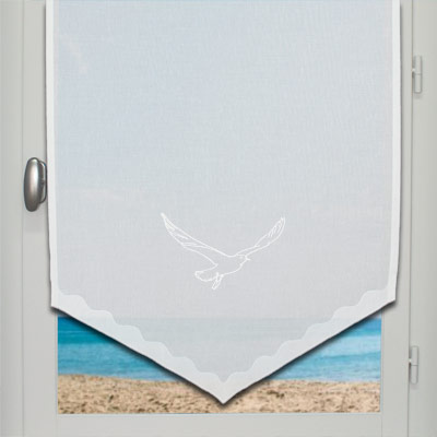 Pointed themed curtain seagull