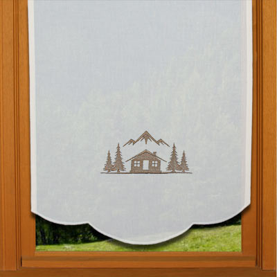 Pointed window curtain chalet