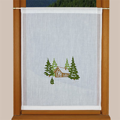 Chalet savoyard window curtain