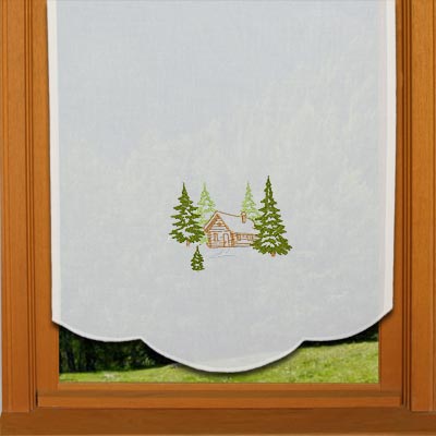 Pointed savoyard chalet curtain