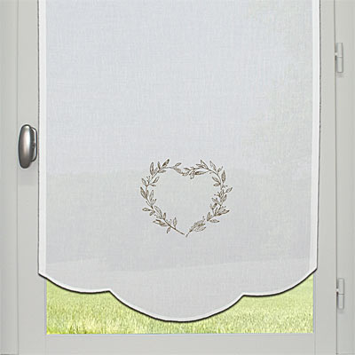 Coutryside heart window curtain