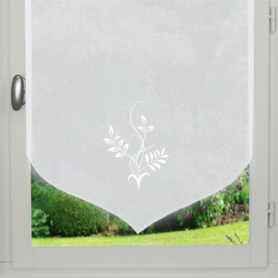 Floral pointed window curtain