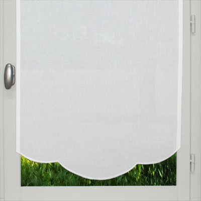 Double wave rounded window curtain