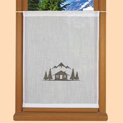 Moutain theme curtain