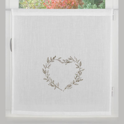 Vegetal heart window curtain