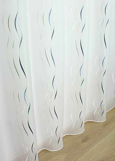 Blue amelie sheer curtain