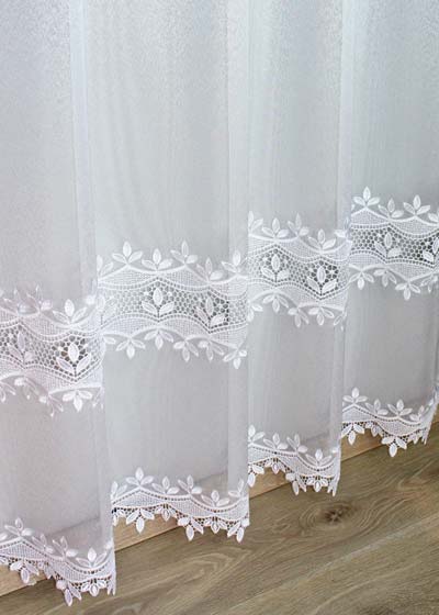 Anna yardage macrame and sheer curtain