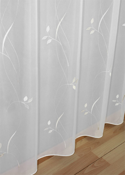 Ecru embroidery sheer curtain