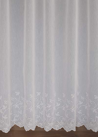 Scalloped sheer curtain