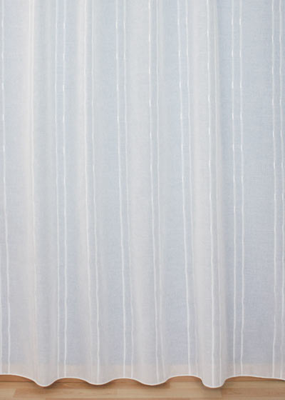 White etamine sheer curtain