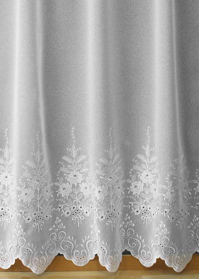 Yardage white embroiderd sheer