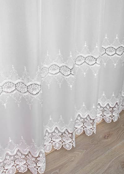 By the yard macrame sheer curtain Helene 