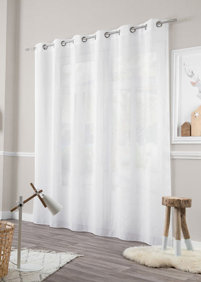 Linen sheer curtain