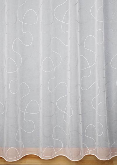 Grey Noemie sheer curtain by the yard