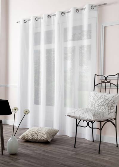 Plain sheer curtain